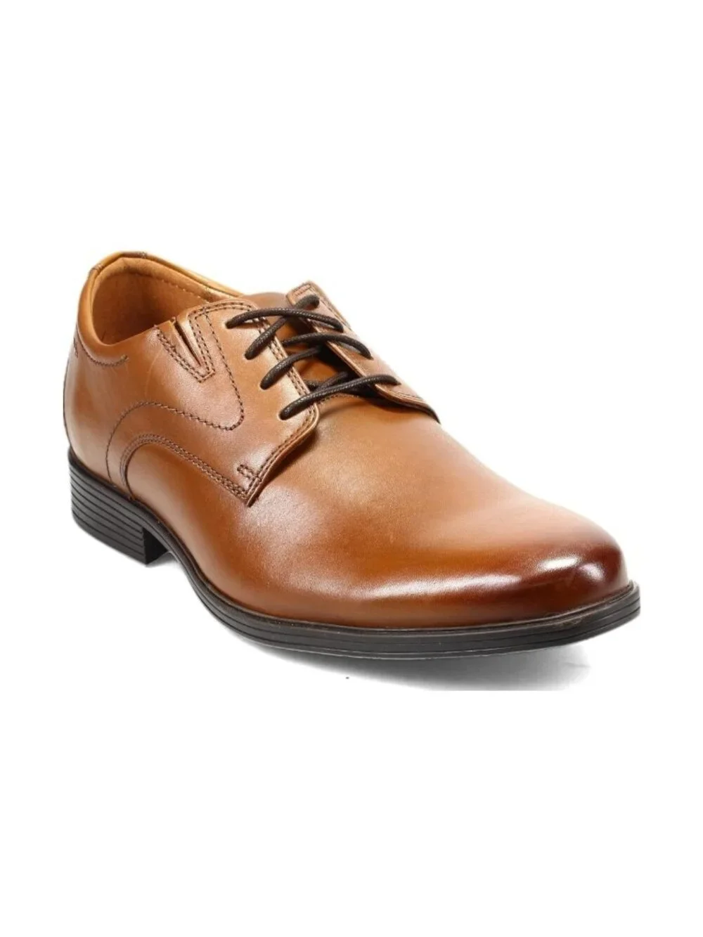 Men’s Clarks Brown Leather Oxford Dress Shoes Wide Comfort Office BusinessCasual