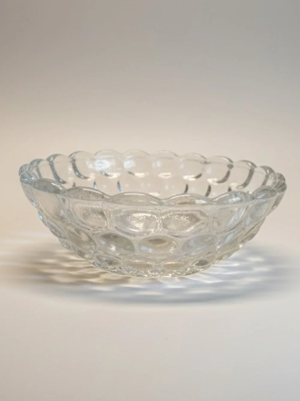 2 Vintage Clear Glass Bowls Indiana Glass Diamond Point Anchor Hocking Bubble