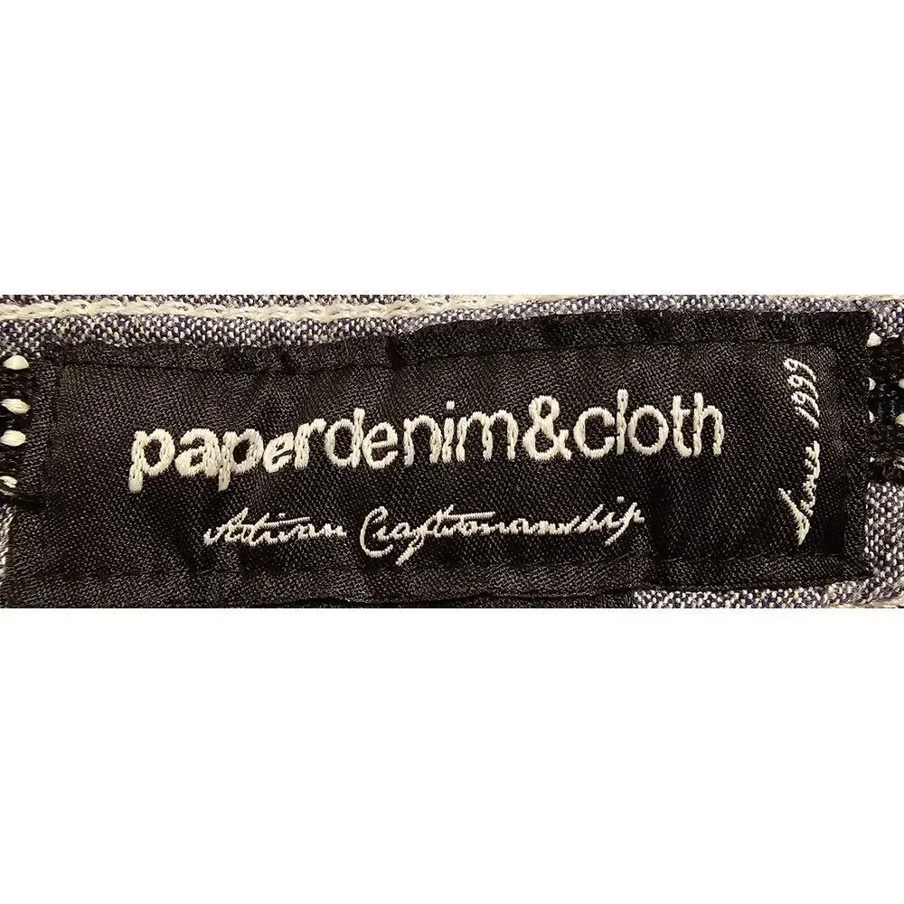 Paper Denim Co Seersucker Chino Shorts Cotton White Blue Striped‎ 37* (*Tag 36)