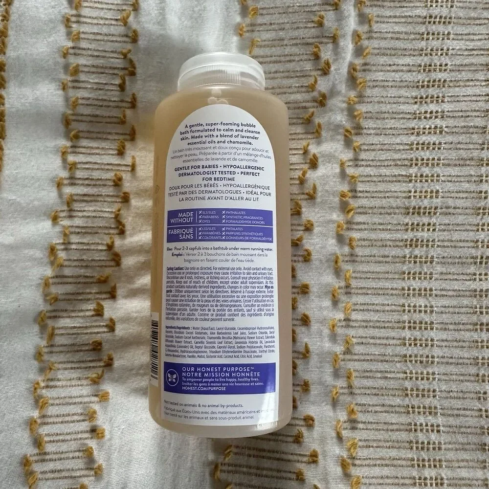 The Honest Company Bubble Bath Lavender Truly Calming Tear Free 12 ounce