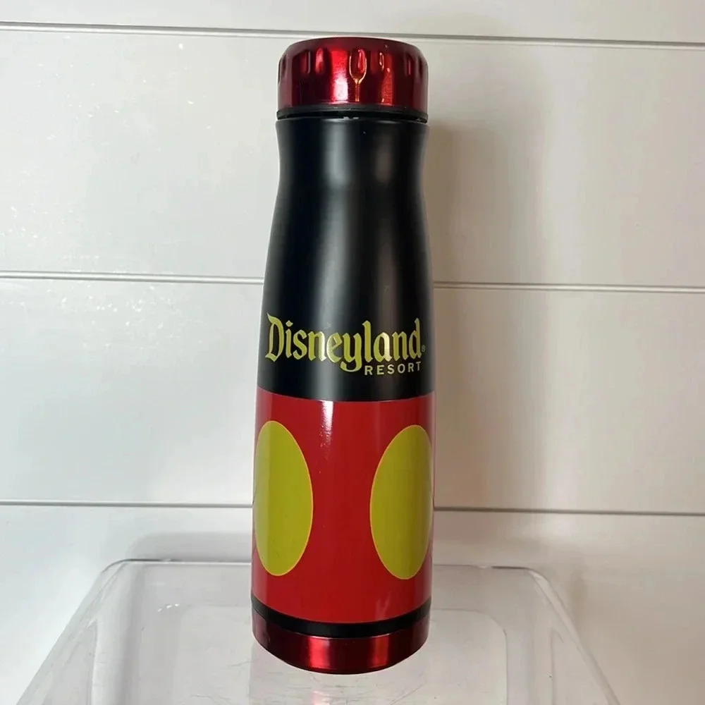 Disneyland Resorts Mickey Buttons‎ Thermos Bottle. 16 oz.