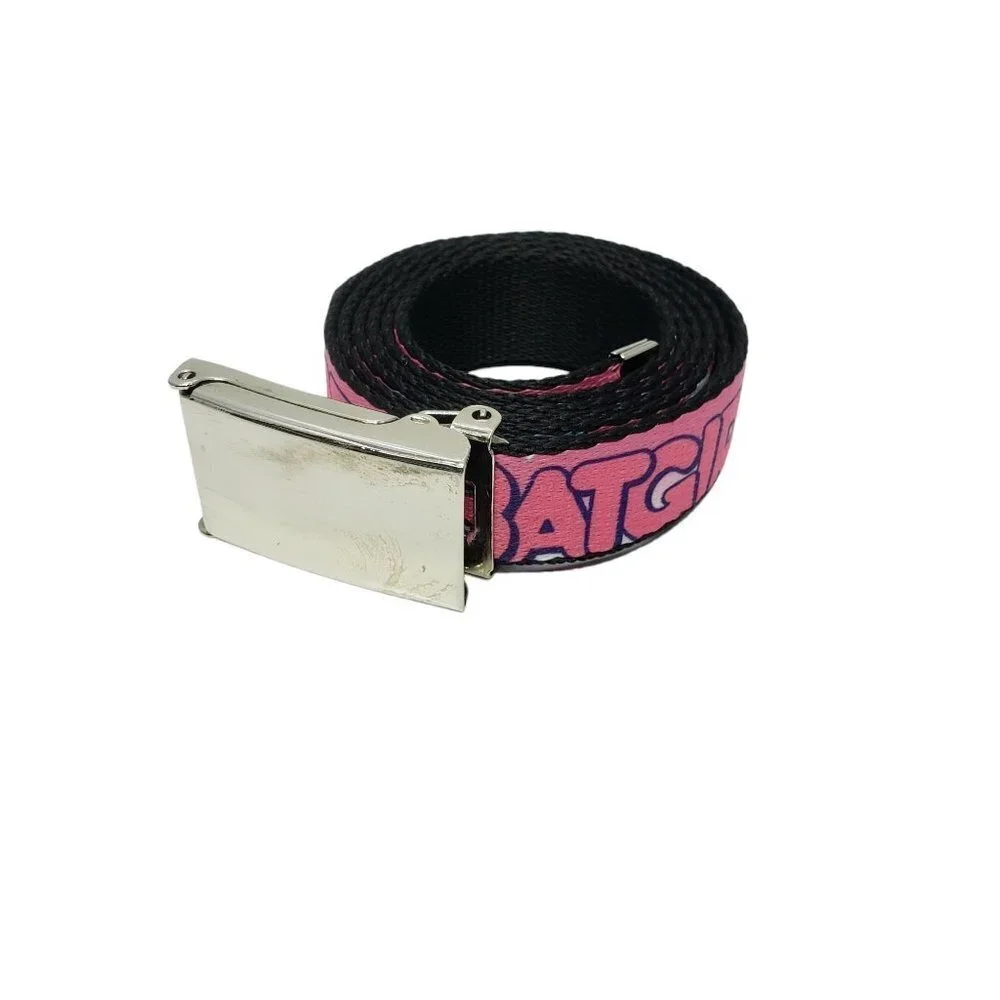 BD Buckle-Down Batgirl Belt Girl's One Size Pink Cut to Size (uncut) Bat‎ Girl