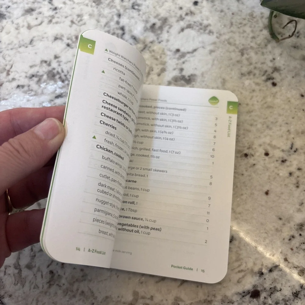 Weight Watchers 360 POCKET GUIDE Points Plus Foods and Guides‎ Small Book