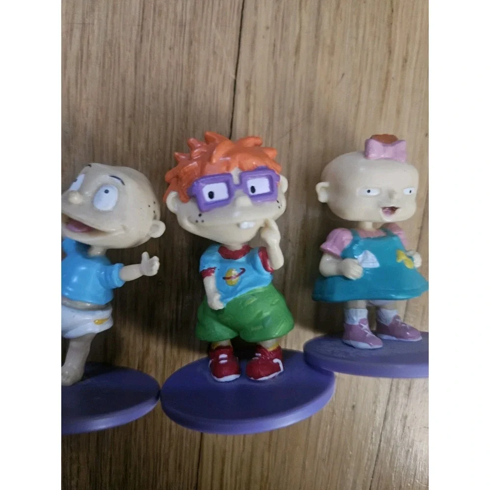 Lot Of 3 Vintage 1997 Rugrats Nickelodeon Applause Viacom Figure Toy Cake Topper
