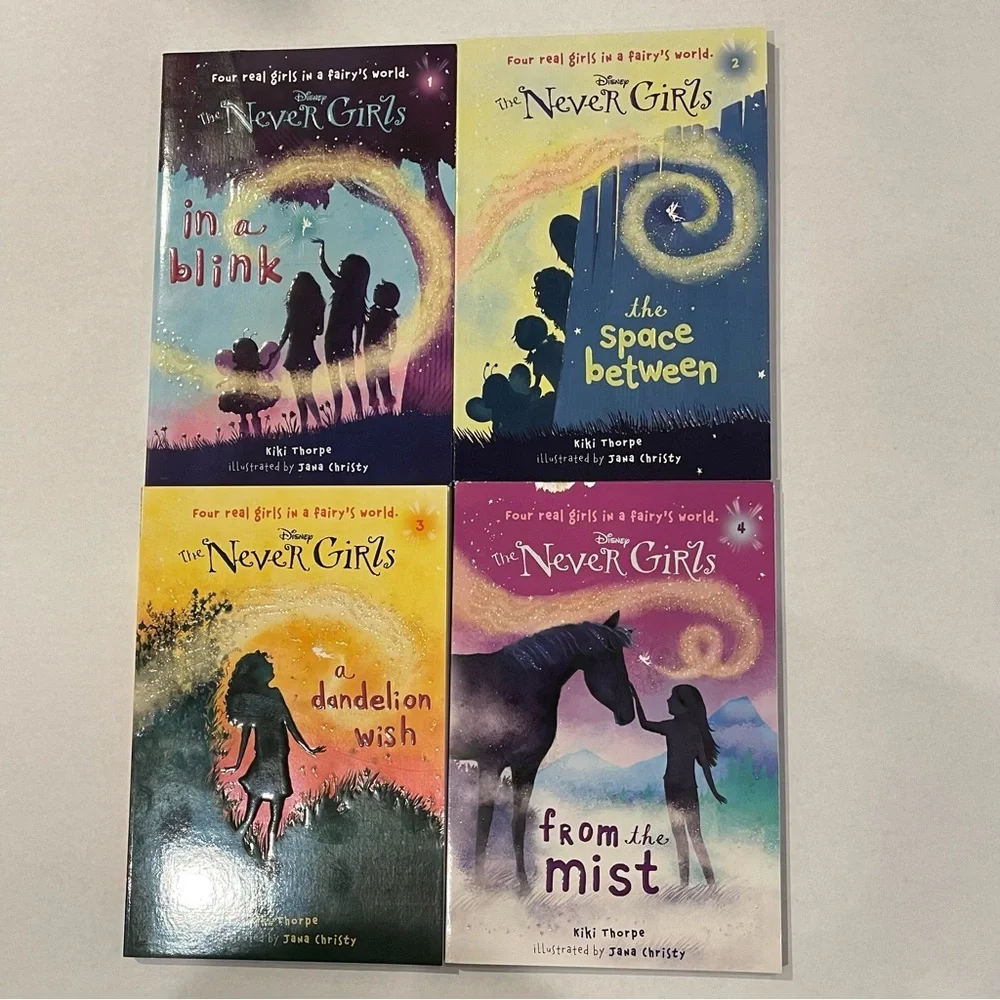Disney Never Girls Books Lot 1-4‎ Kiki Thorpe Paperback Chapter Books Set