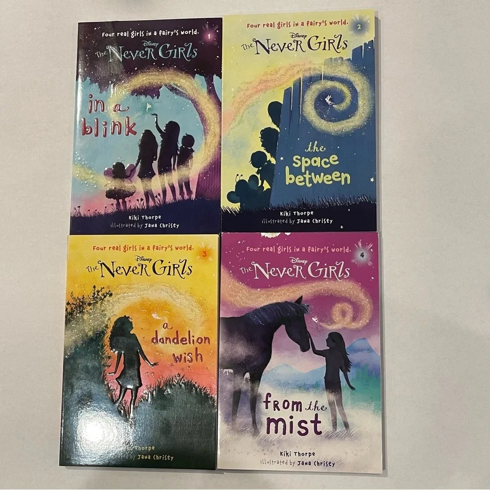 Disney Never Girls Books Lot 1-4‎ Kiki Thorpe Paperback Chapter Books Set