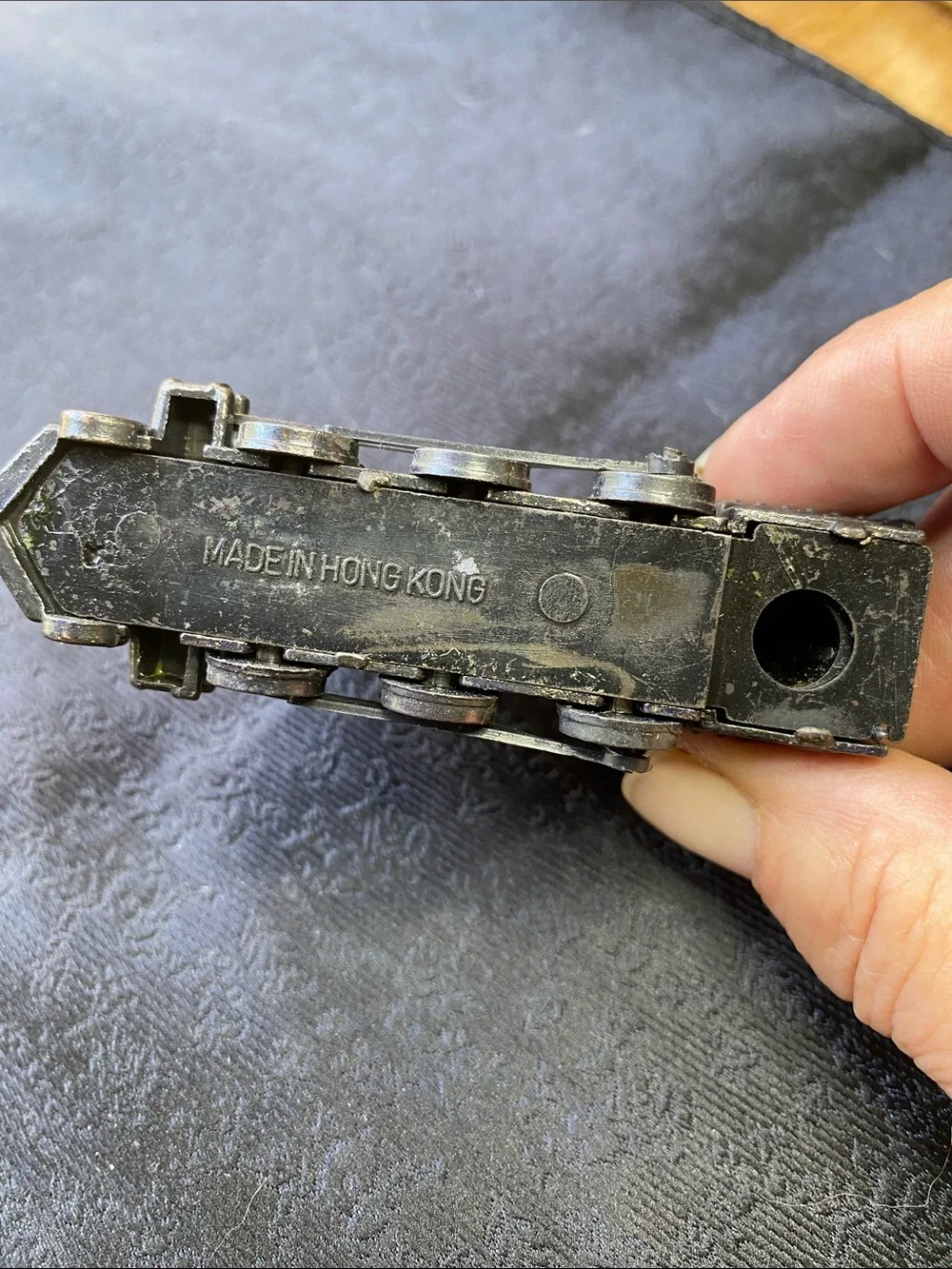 Vintage Brass Tone Die-Cast Metal Steam Locomotive Pencil Sharpener