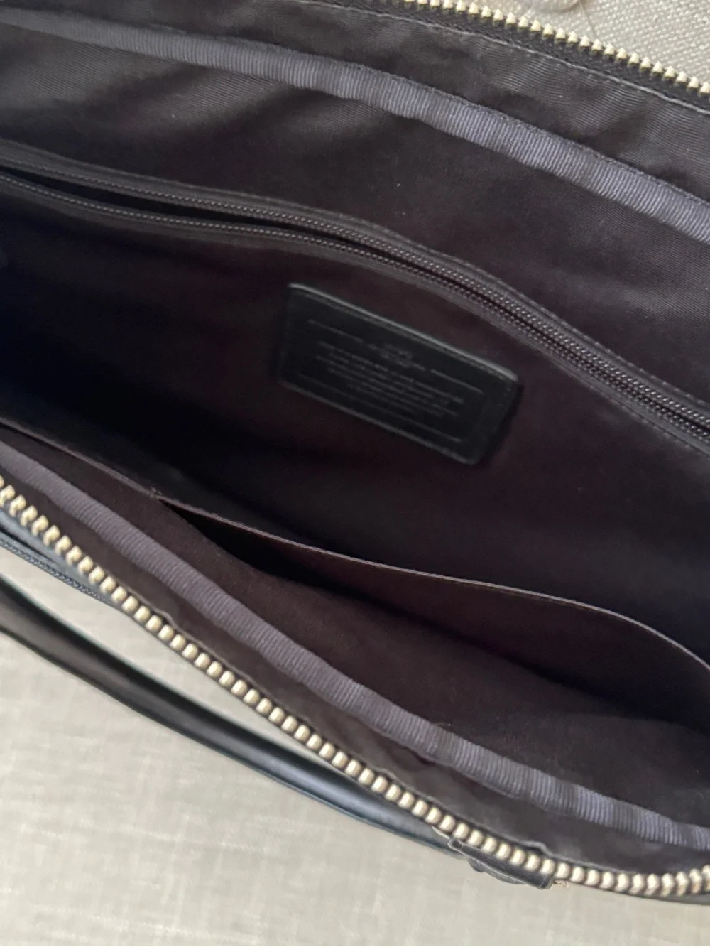 Coach leather laptop