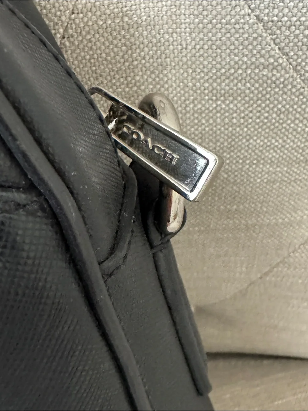 Coach leather laptop