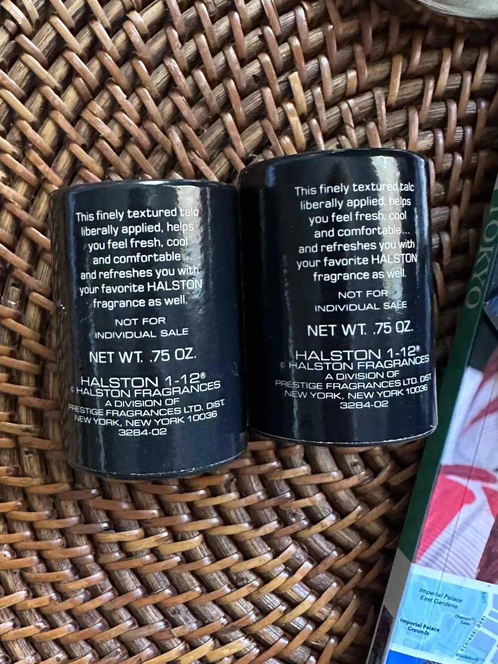 Halston 1-12 TALC For Men Vintage Shaker 2 Containers 75% Full
