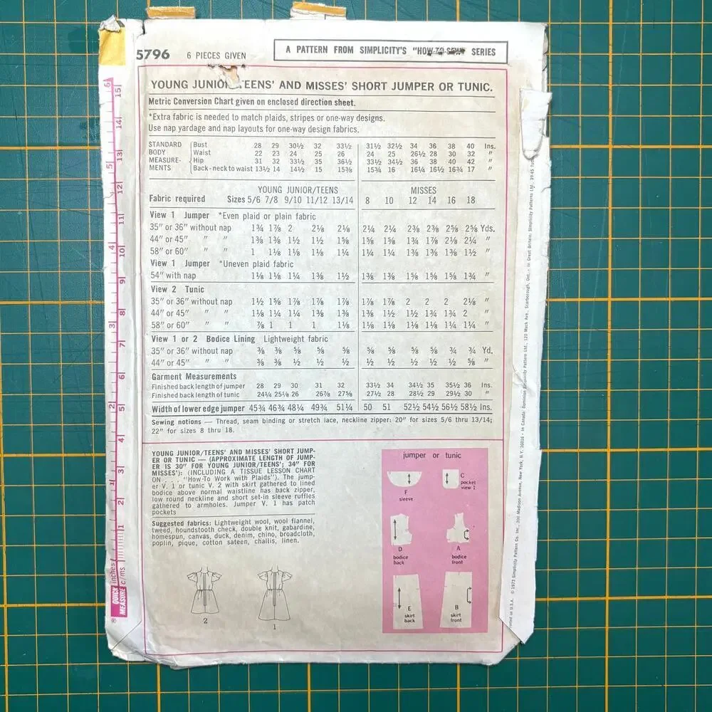 Simplicity 1970s tunic