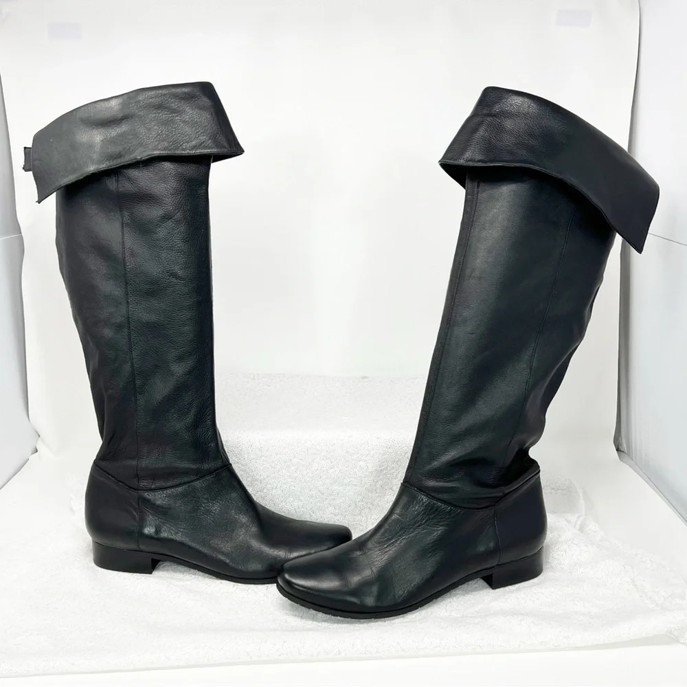 Jessica Simpson riding boots black leather size 7.5 women’s