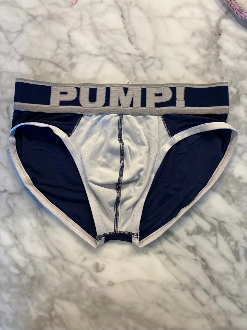 PUMP! Men's Navy & White Briefs