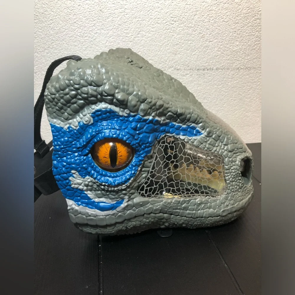 Jurassic Park World VELOCIRAPTOR BLUE Dinosaur Dino Mask Raptor Movie 2017