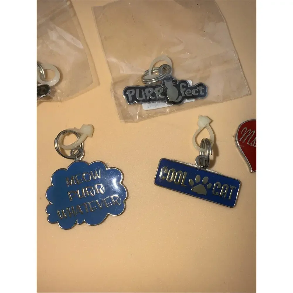 FOR Cats -Lot of 5 QualityEnamel Charm/Pendant Craft Jewelry Design