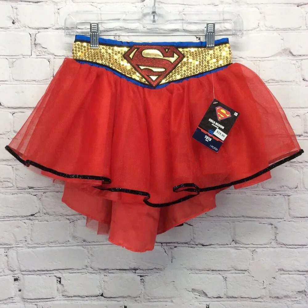 DC Comics Supergirl Skirt/Tutu Girls Size 8-10 Ages 6+ Costume Cosplay Halloween