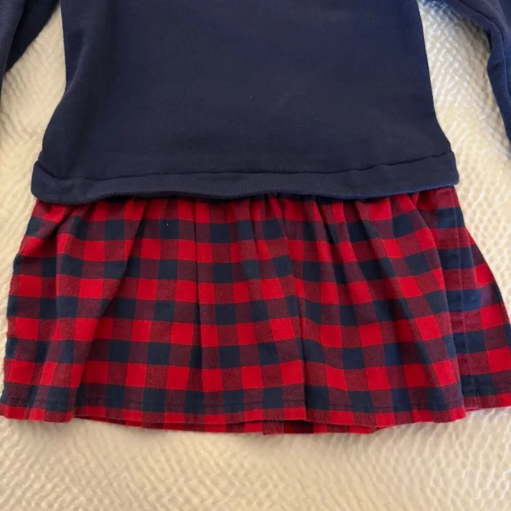 Vineyard Vines | Buffalo Plaid Dress | Navy Red Cotton | Girls 4T
