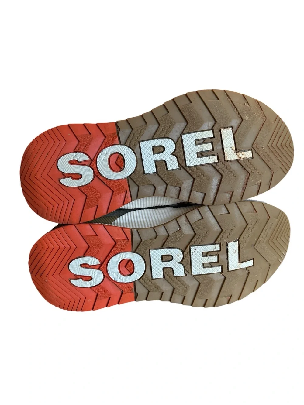 Sorel Youth Waterproof Out ‘N About Olive/Orange Suede & Rubber Winter Boots Y 3
