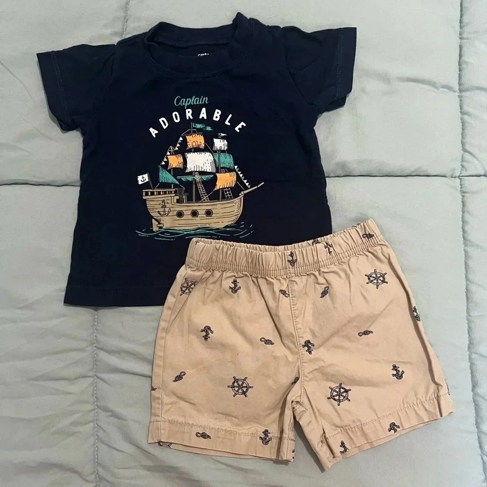 Carter's Captain Adorable Tee Shirt & Shorts Set