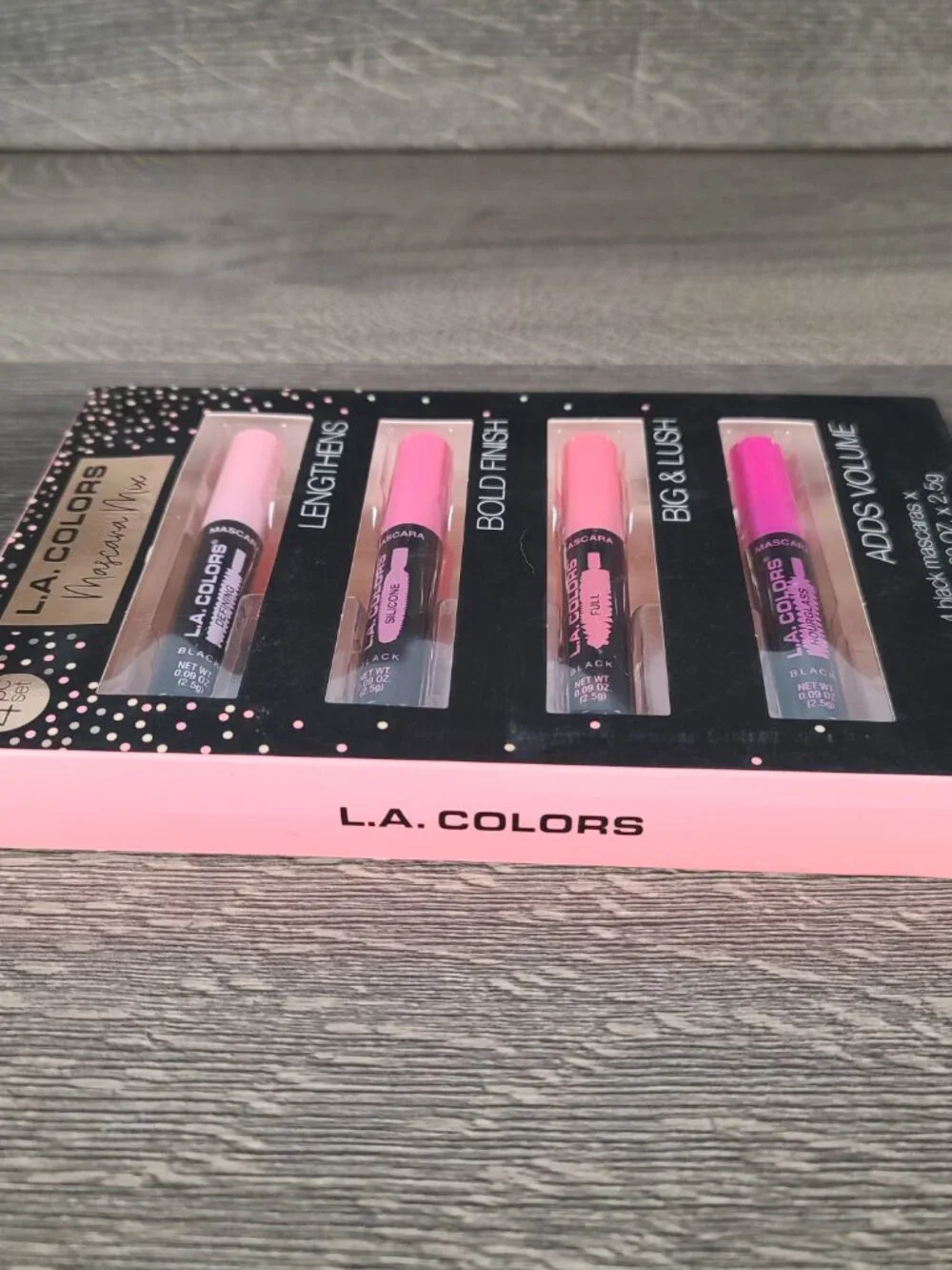 New L.A. COLORS Black Mascara Mix 4 Piece Set