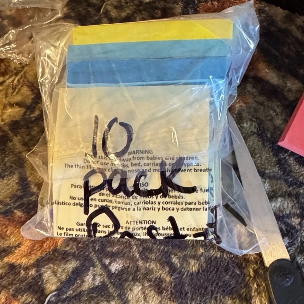 Vibrant Disposable Party Favor Bags - 10 Pack