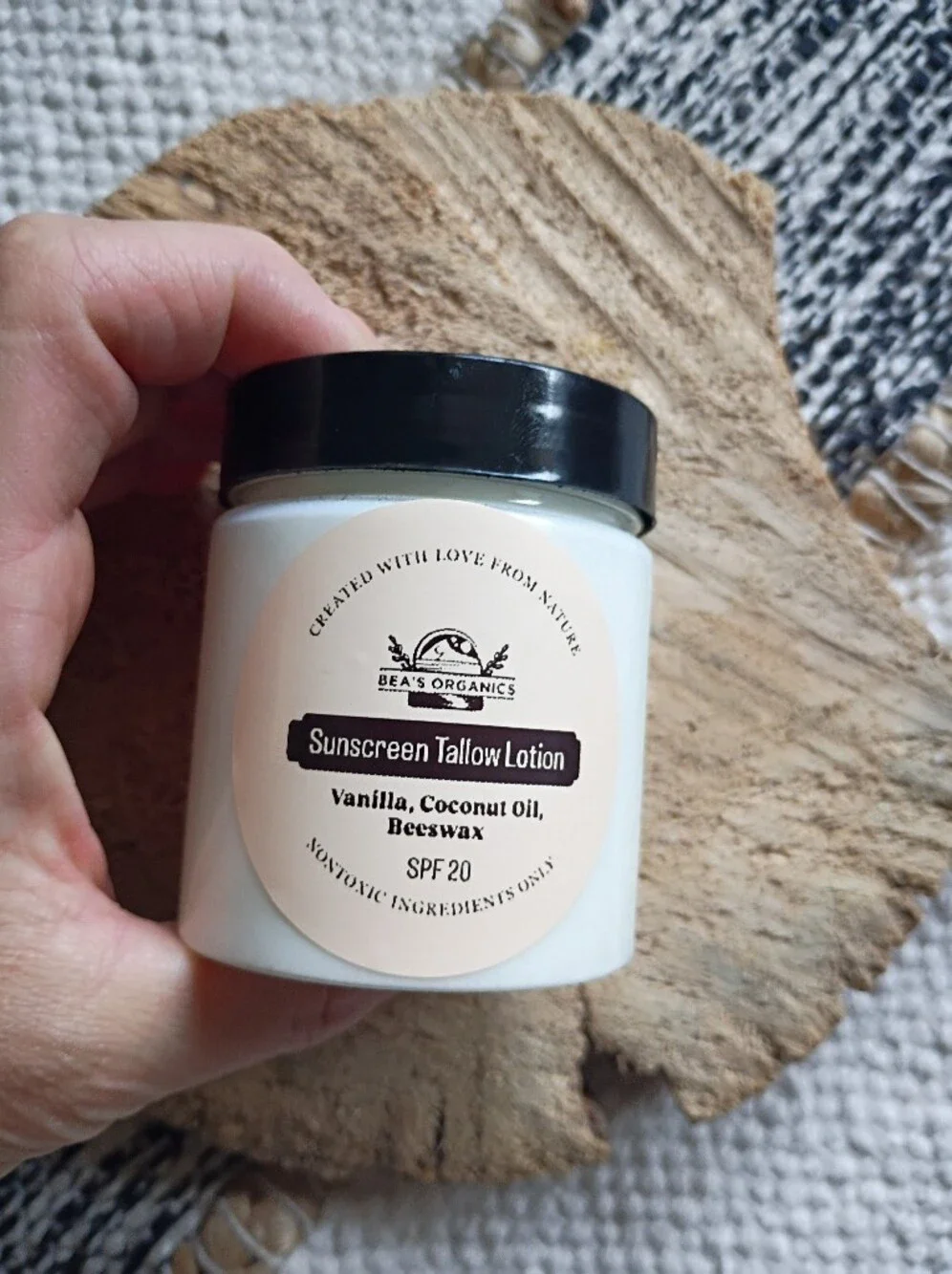 Nontoxic!! SPF 20 Sunscreen Tallow Lotion Tallow based Handmade