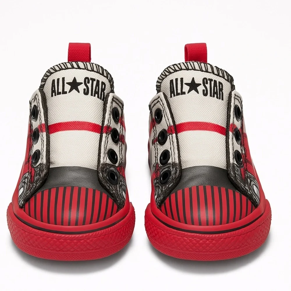 Converse Chuck Taylor All Star Toddler Slip-On Sneakers – Red/Black (Size 4 )