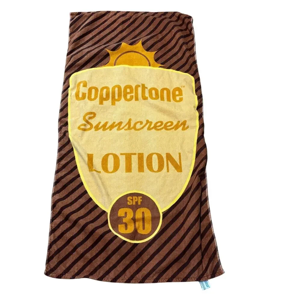 Beach Towel Promo Coppertone Sunscreen Lotion SPF30 29 x 56