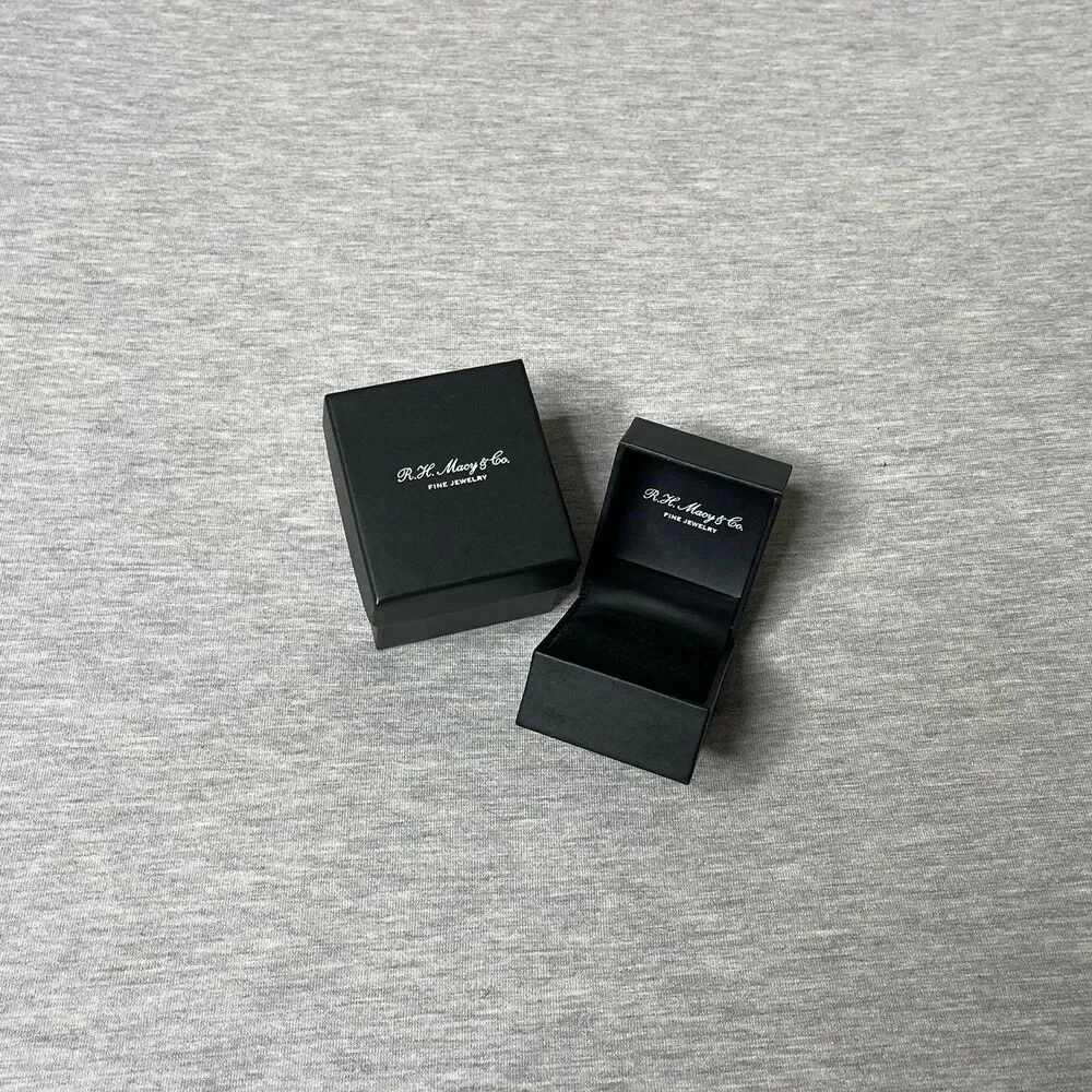 Macy’s 2” x 2.5” Black Jewelry Gift Box 2 PCS. Set