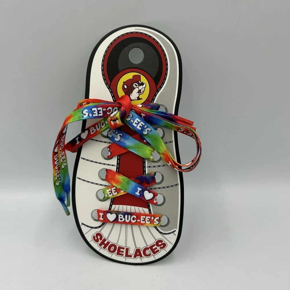 Authentic‎ Buc-ee Shoe Laces Set Of 2 Laces Tie Dye