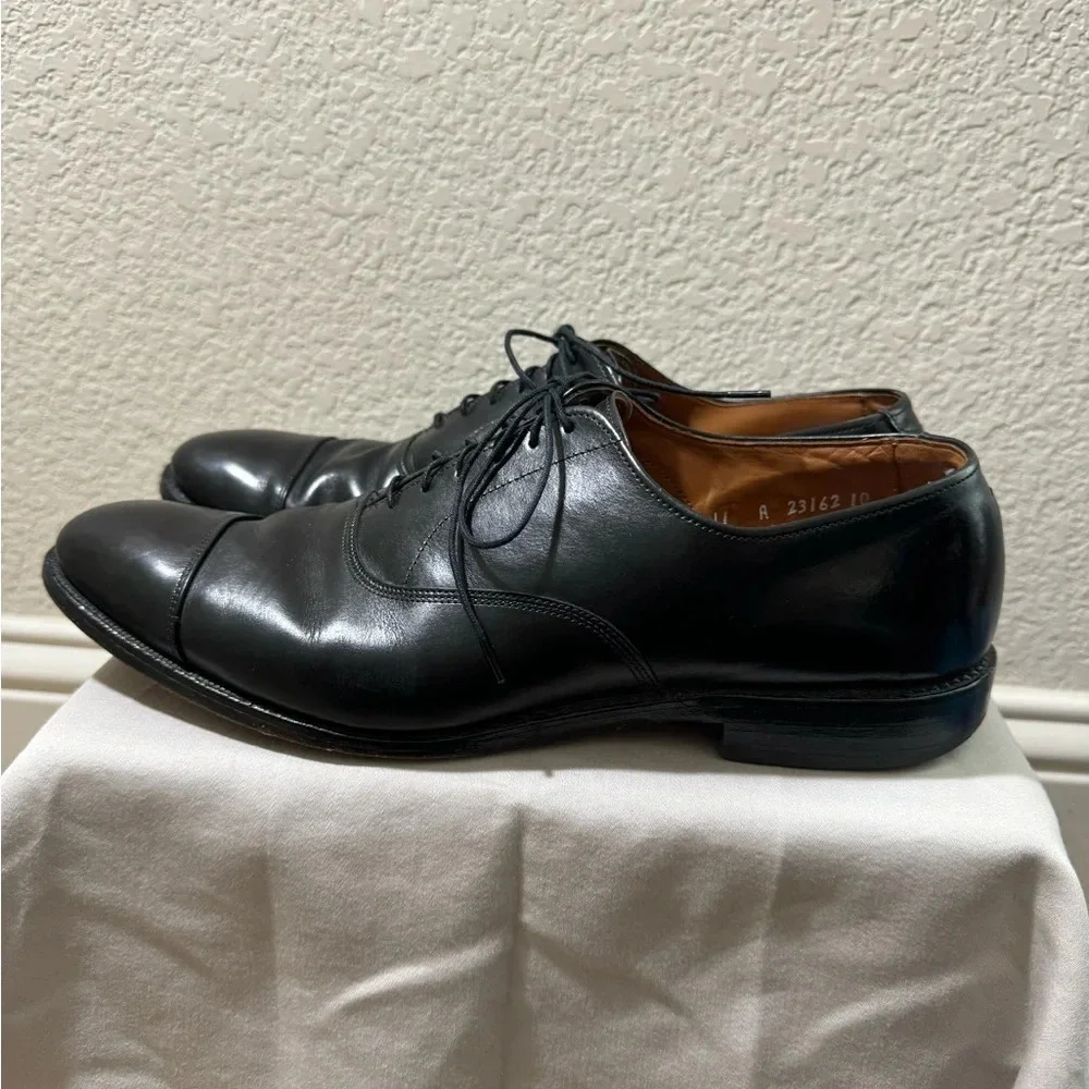 Allen Edmonds Park Avenue Oxfords Men's Black Leather Cap Toe Shoes Size 11A