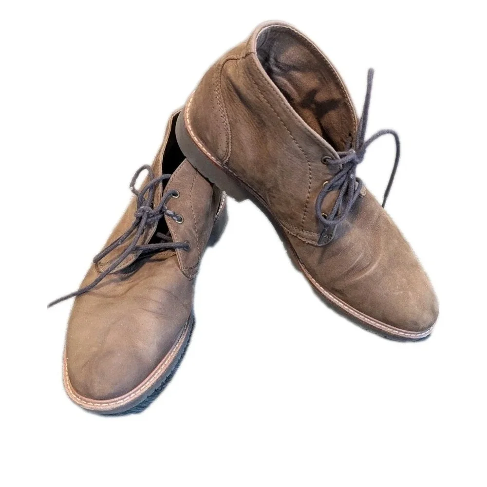 Aldo chukka boots‎ Mens 7.5 Brown Soft Leather Lace Up Outdoor Western Hipster