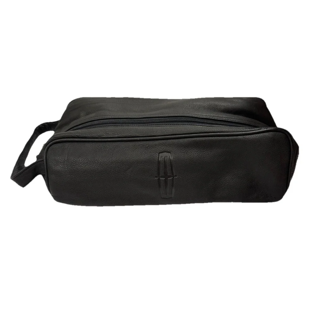 Leather Dual Compartment Shoe Bag Travel Sports Golf Lincoln Logo 14