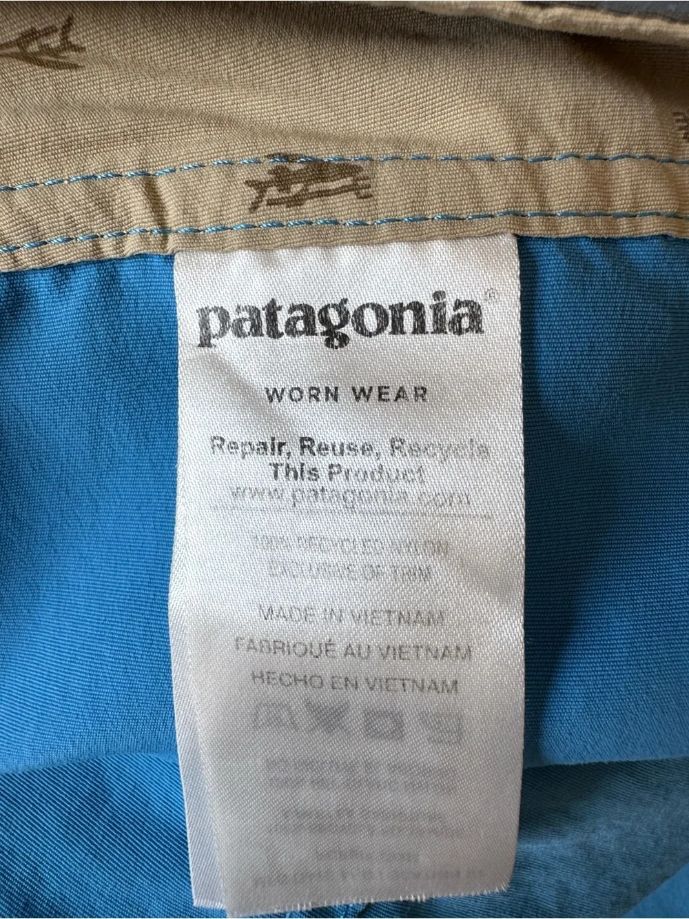 Patagonia® Men’s Wavefarer® Boardshorts 19'' Style #86622 Swim Trunks Blue Sz 33