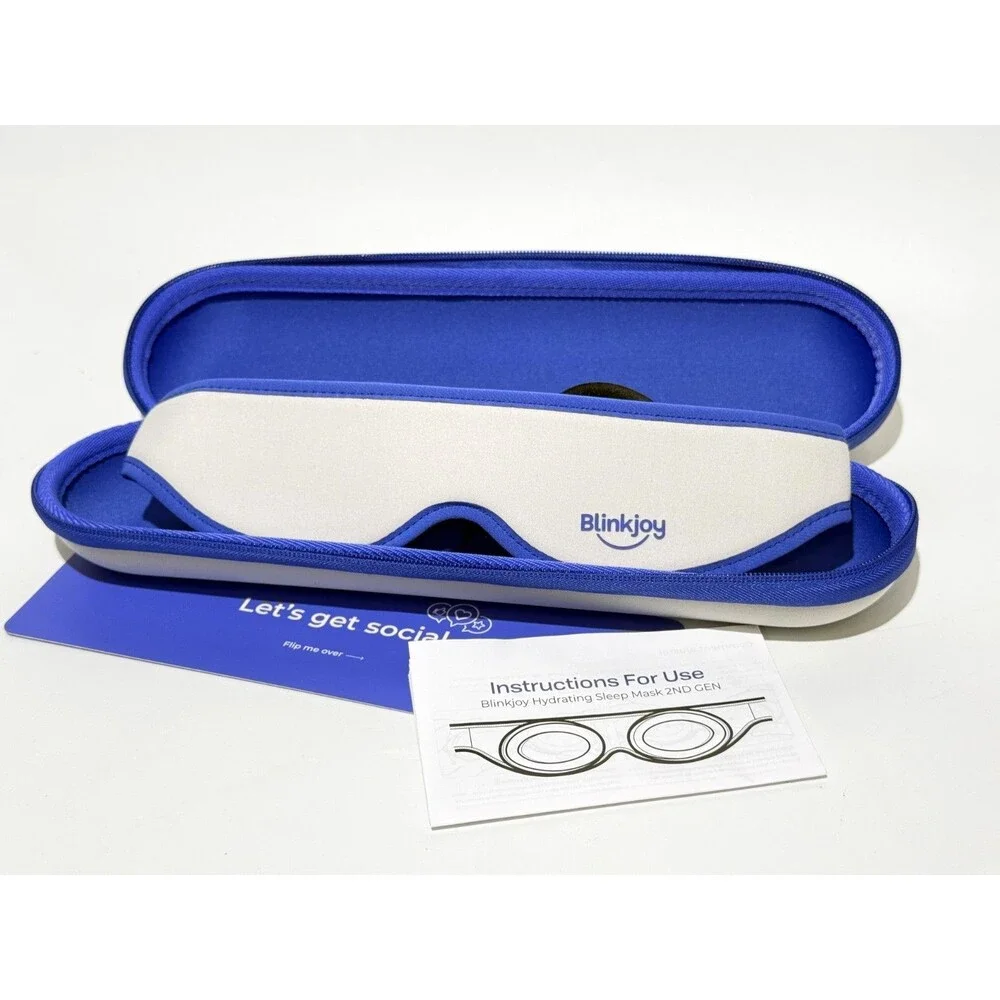 Blinkjoy Hydrating Sleep Mask 2nd Gen Dry Eye Night Mask w/ Case & Box