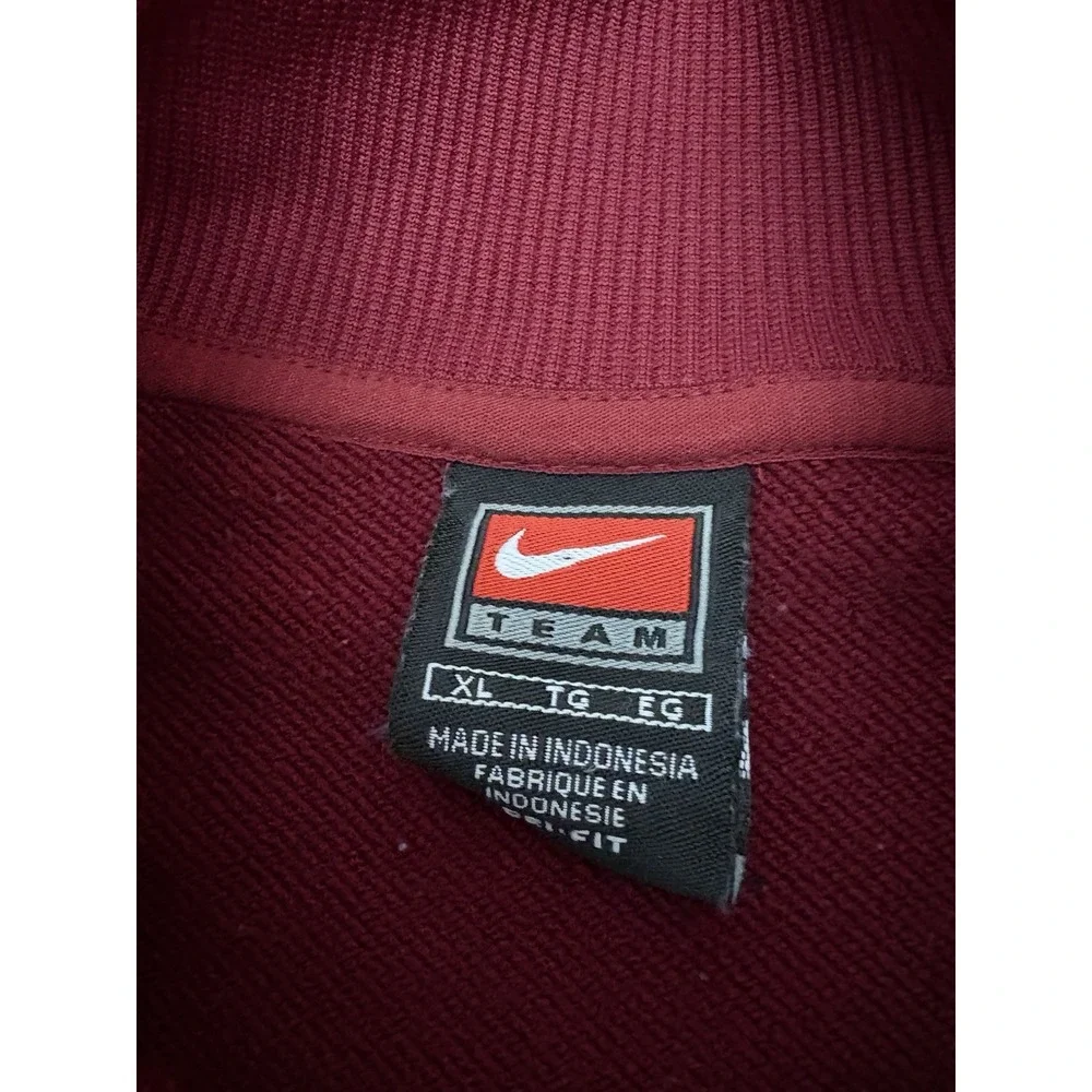 Vintage 90s Y2K Nike Team Men's Large‎ Red/White Full Zip Track Jacket
