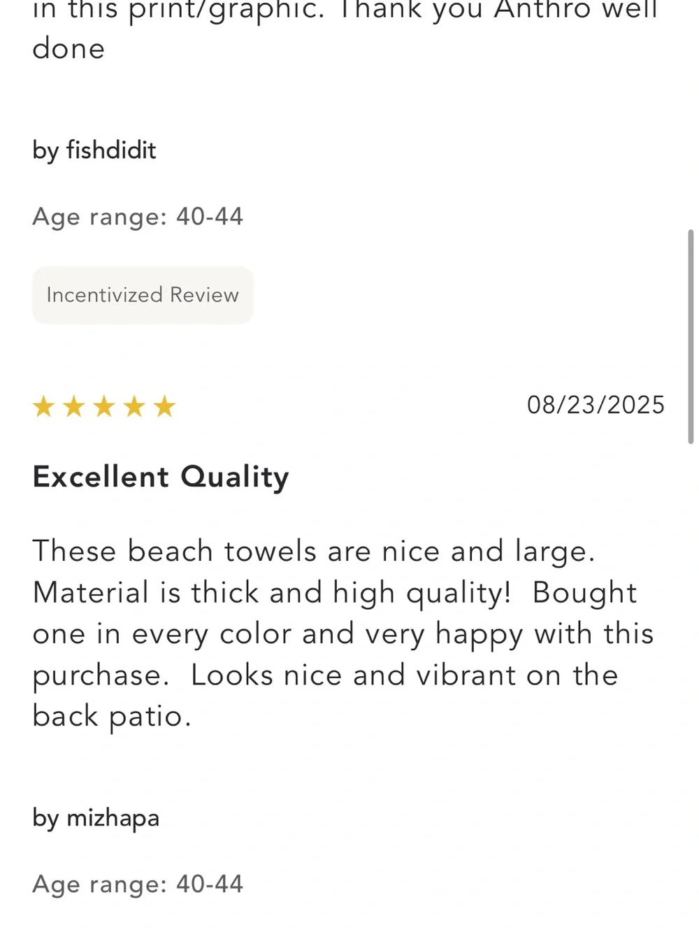 Anthropologie cotton beach