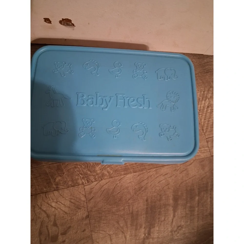 Vintage Baby Wipes Container Tub 90s Pink Blue Baby Fresh Scott RARE‎ HTF