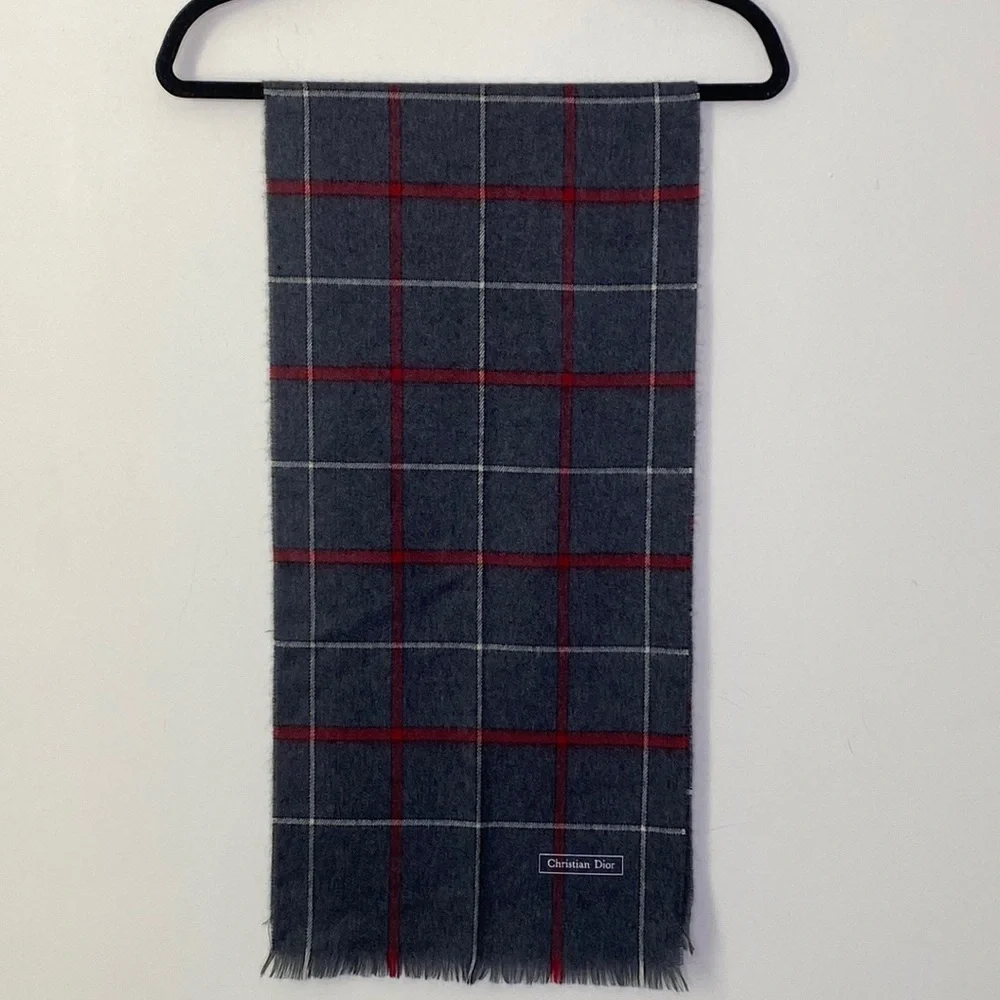 Christian Dior merino wool window‎ pane pattern