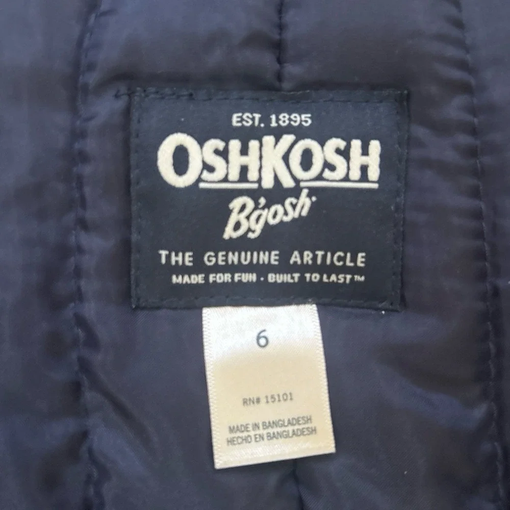 OshKosh B'Gosh Kids Snow Bib Overalls Blue Ski Pants Unisex‎ Winter Suit Size 6