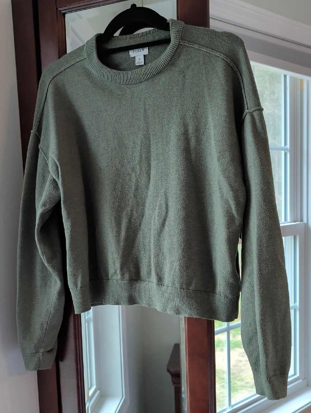J. Crew Olive Crewneck Sweater - S