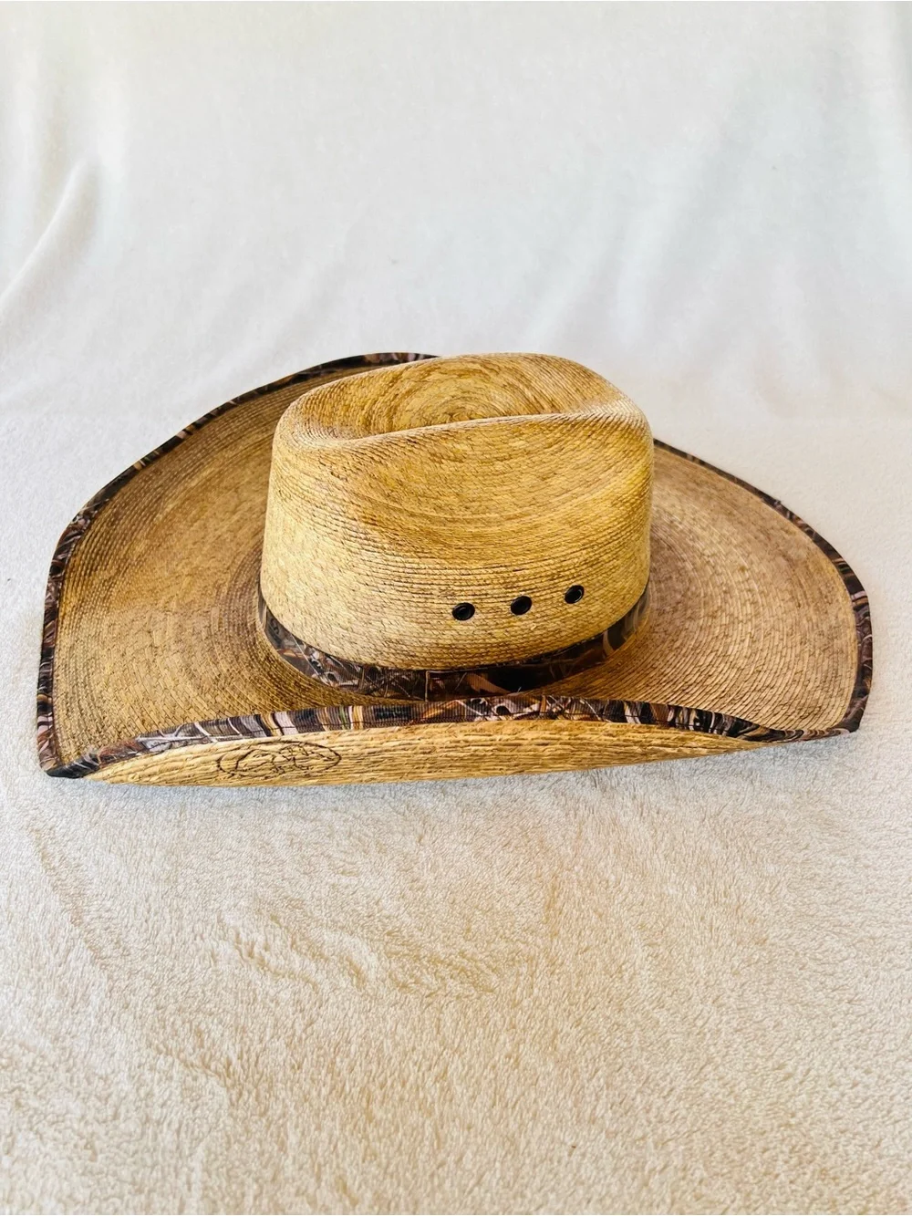 RESISTOL Mallard Cowboy Hat Burned Mexican Palm Straw Mens SMALL WOMENS MEDIUM