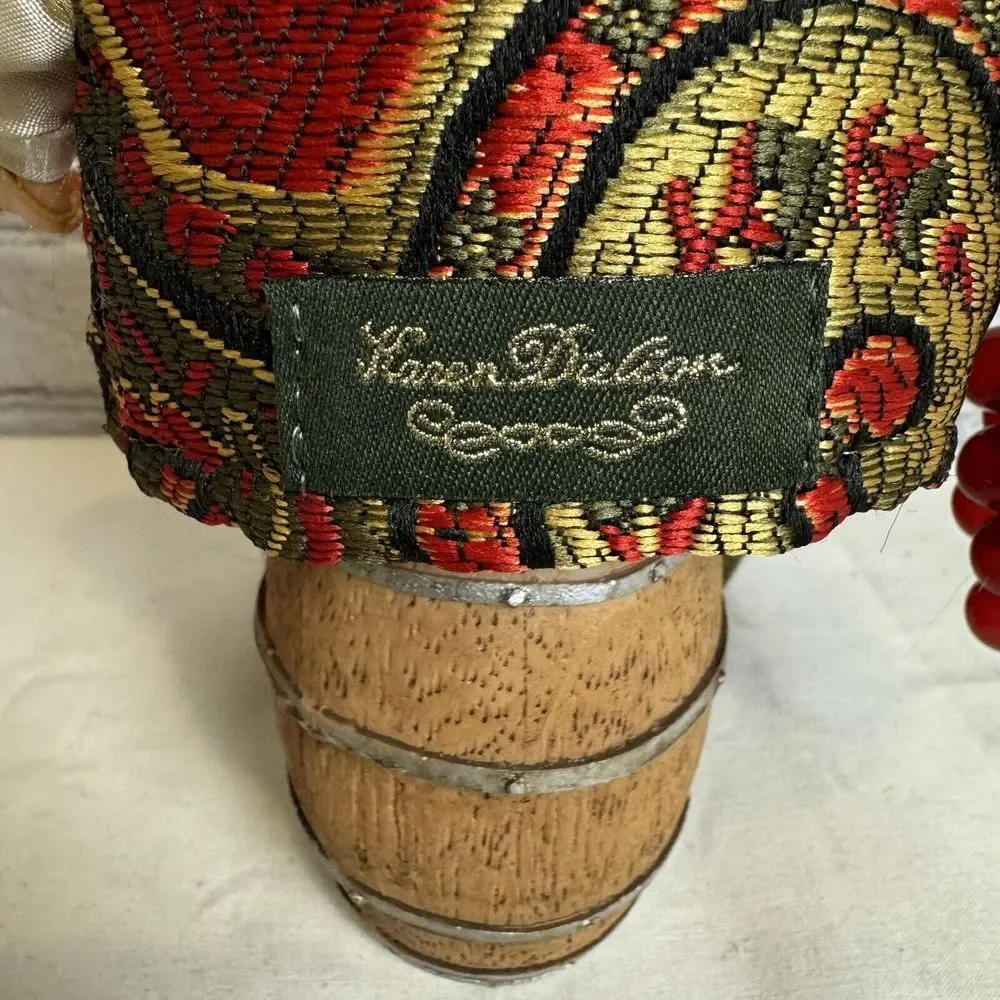 Karen‎ Didion Original Collectible Santa Wine Santa Wine Barrel Grapes EXCELLENT