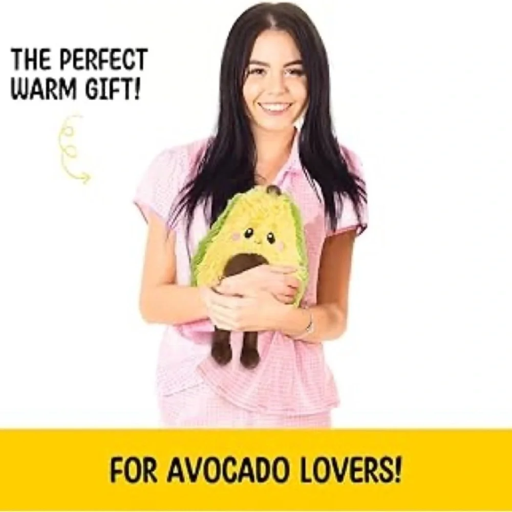 Happy Fuel Gus The Avocado Microwaveable Heating Pad Pillow Plush 10”
