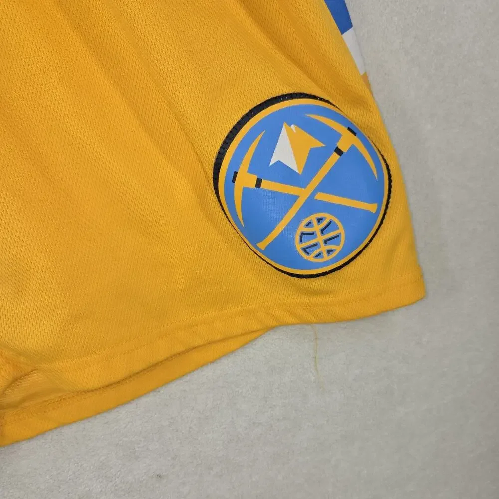 Denver Nuggets NBA Basketball Shorts Adult XL Sports Blue Yellow Mens Colorado