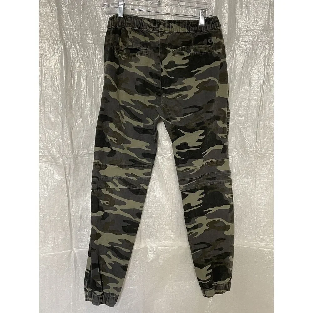 Free‎ Planet Stretch Jogger Camo Activewear Pants Drawstring Waist Size Small