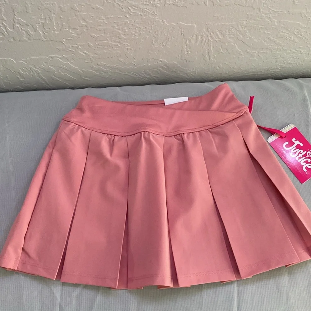 Justice Pink Pleated Tennis Skirt