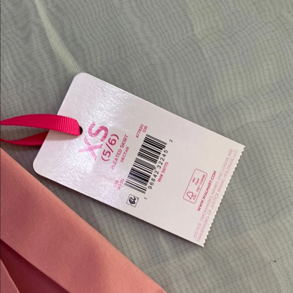 Justice pink pleated