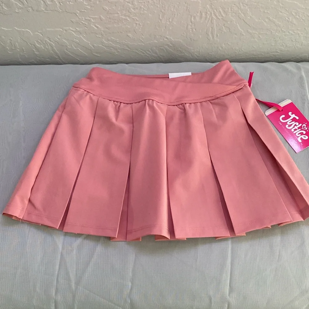 Justice pink pleated