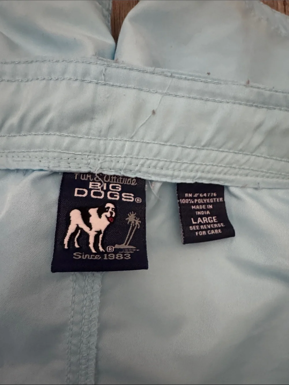 Big Dogs Light Blue Swim trunks Shorts with Paisley Accent L